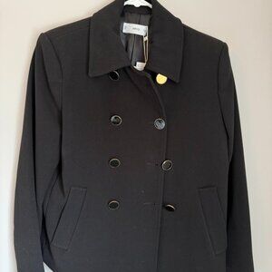Mango Black Double Breasted Blazer Jacket Women’s Large NWT